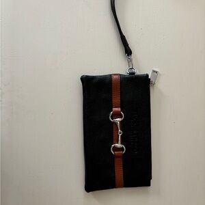 Black and Brown Tucker Tweed Wristlet